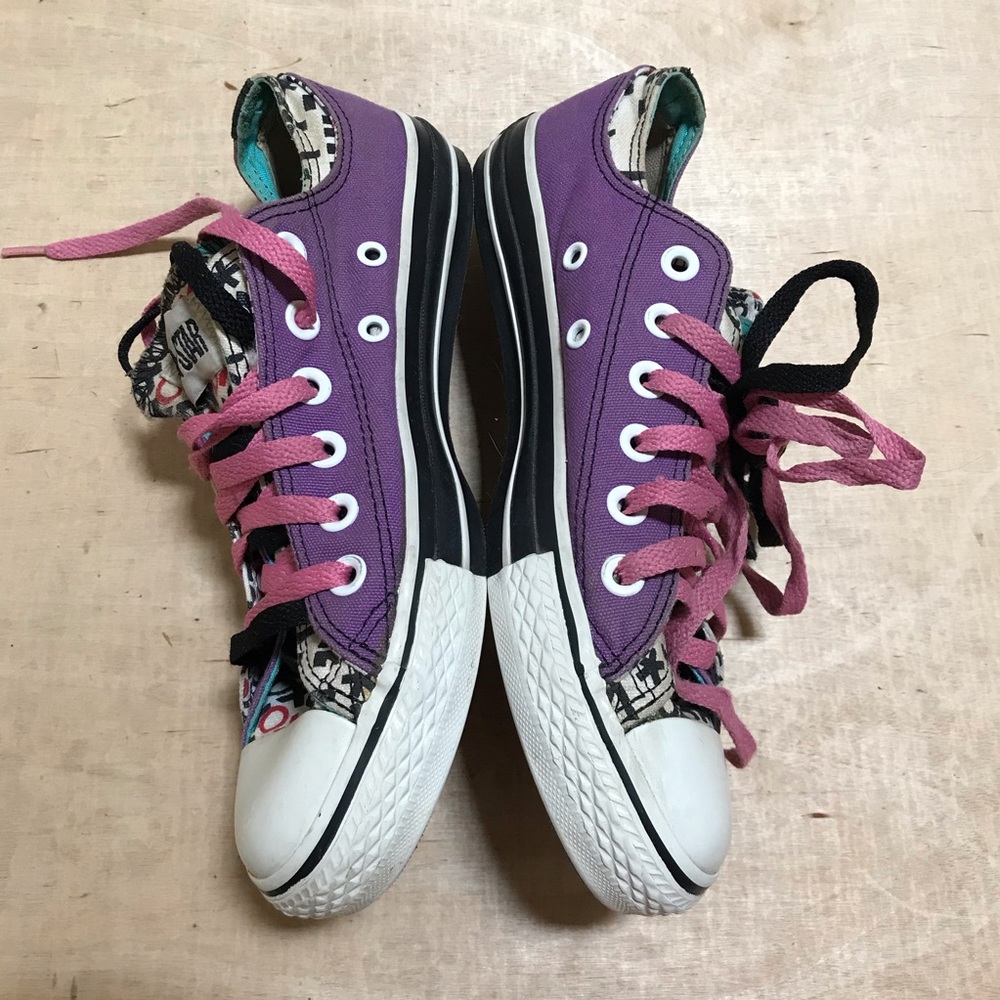 Converse Double Layer & Tongue Low Top Sneakers - Picture 5 of 15